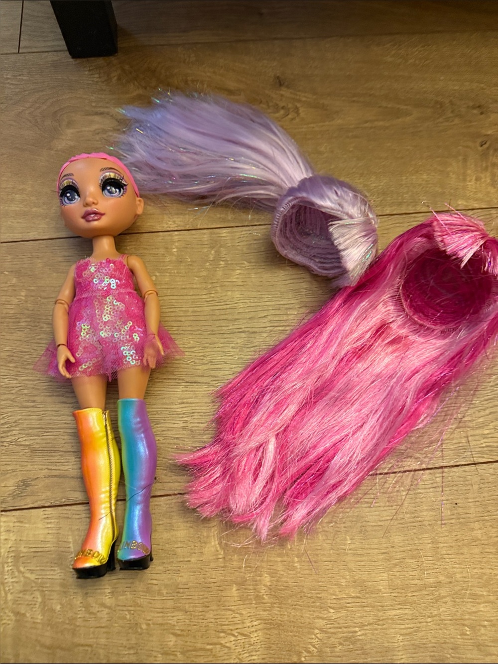 Rainbow High “Avery Styles” Sequin Fashion Doll with Rainbow Boots